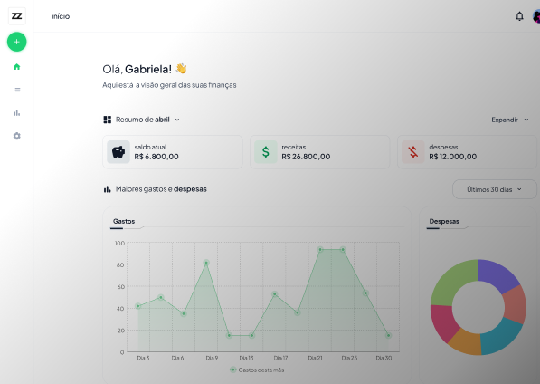Prévia da versão web do Despezzas